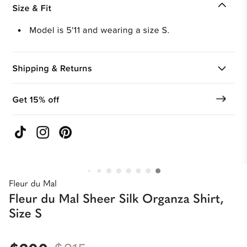 Fleur du Mal Sheer White Silk Blouse - Picture 9 of 11
